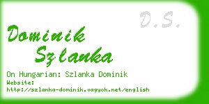 dominik szlanka business card